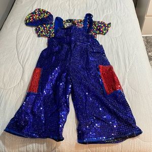 Dance costume overalls, leotard, and hat size adult M overalls leotard size 9-11